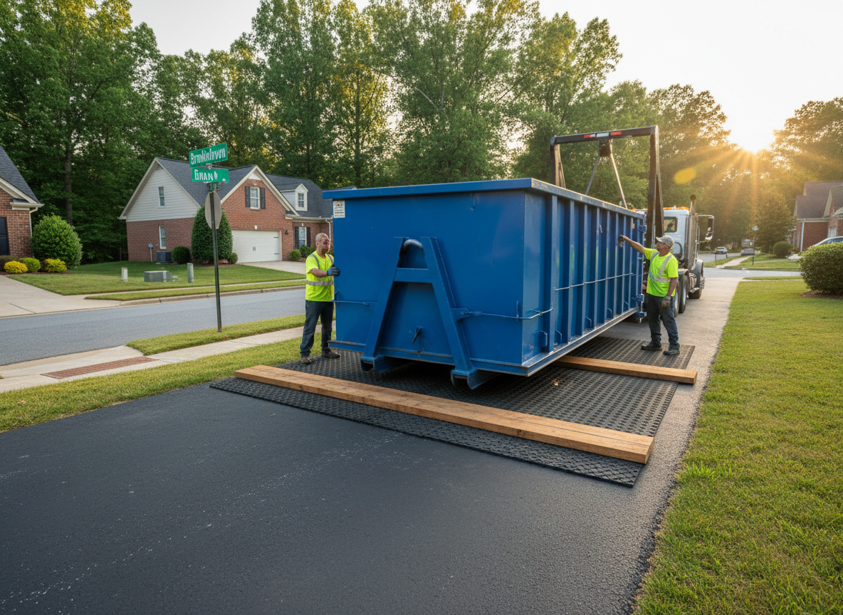 Brookhaven Driveway Protection When Placing a Dumpster